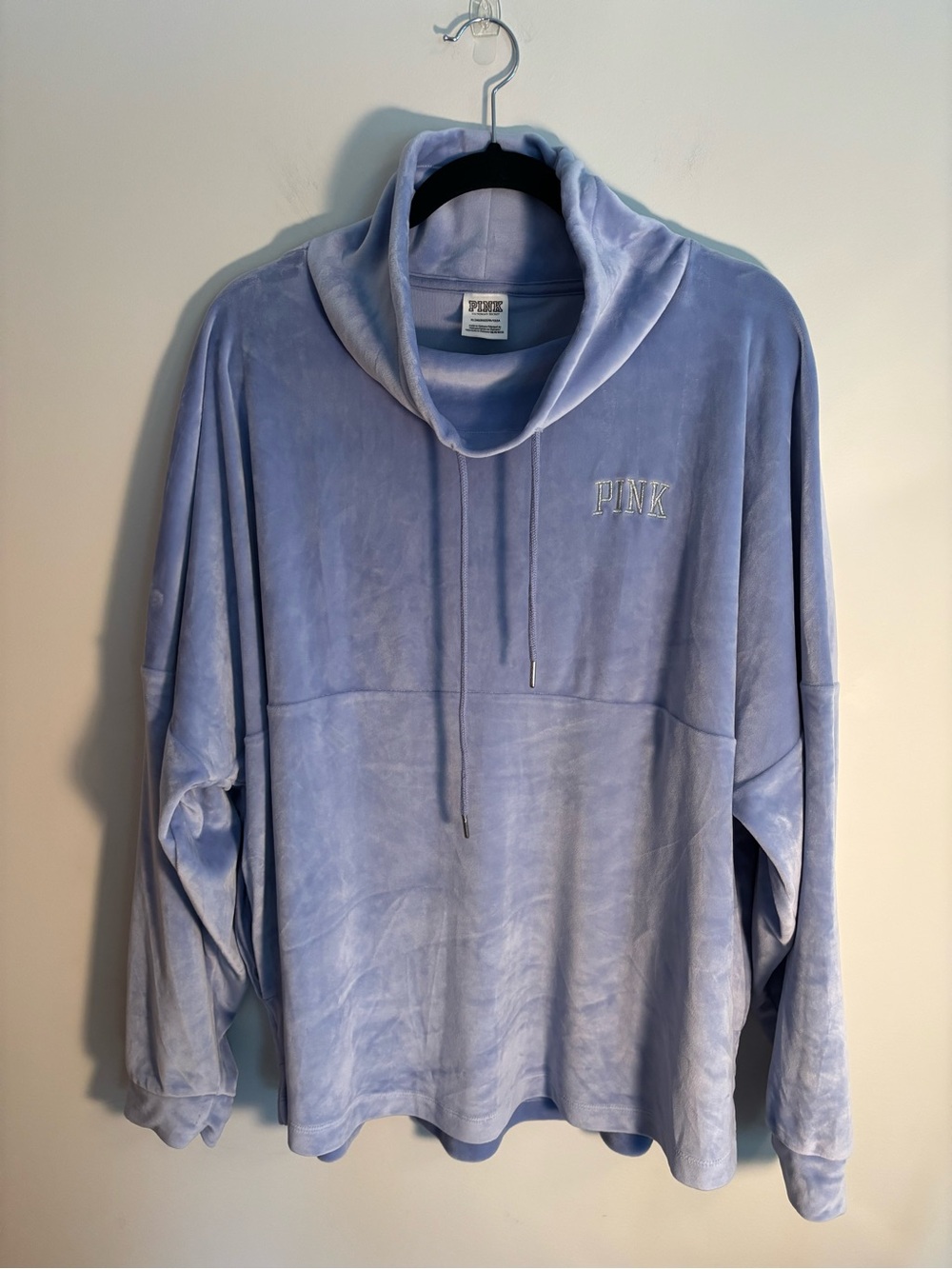 PINK Victoria's Secret Lavender Plush Funnel Neck Pullover